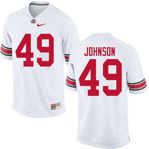 Men #49 Xavier Johnson Ohio State Buckeyes College Football Jerseys Sale-White